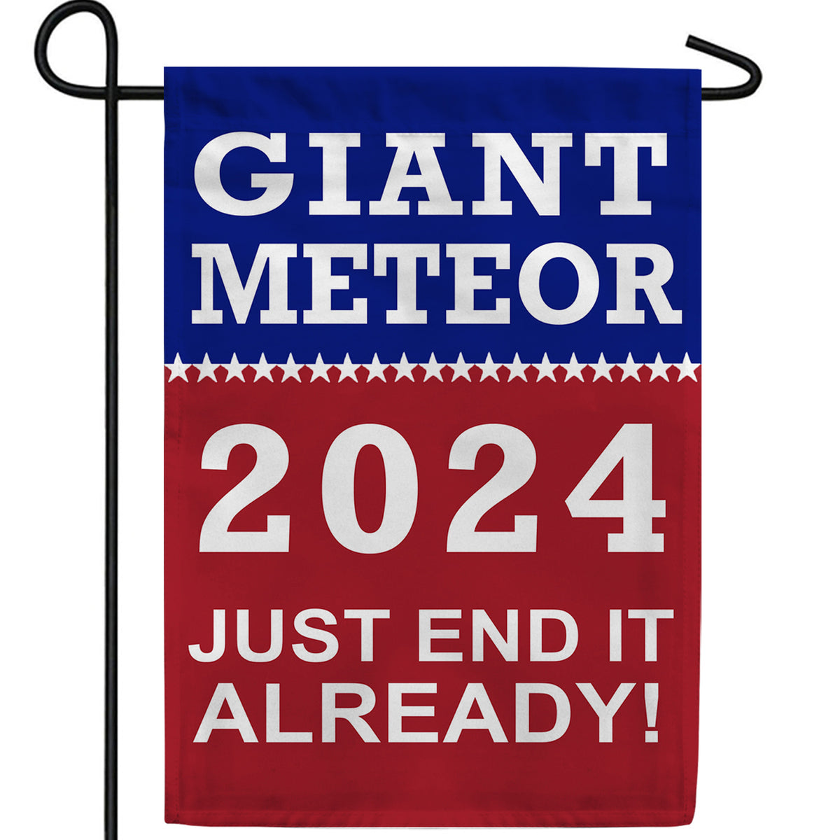 Giant Meteor 2024 Double Sided Garden Flag