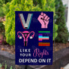 Vote Like Your Rights Depend On It Double Sided Garden Flag