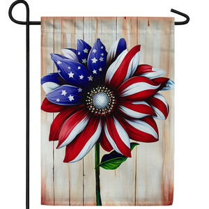 America Forever Patriotic Flower Double Sided Garden Flag