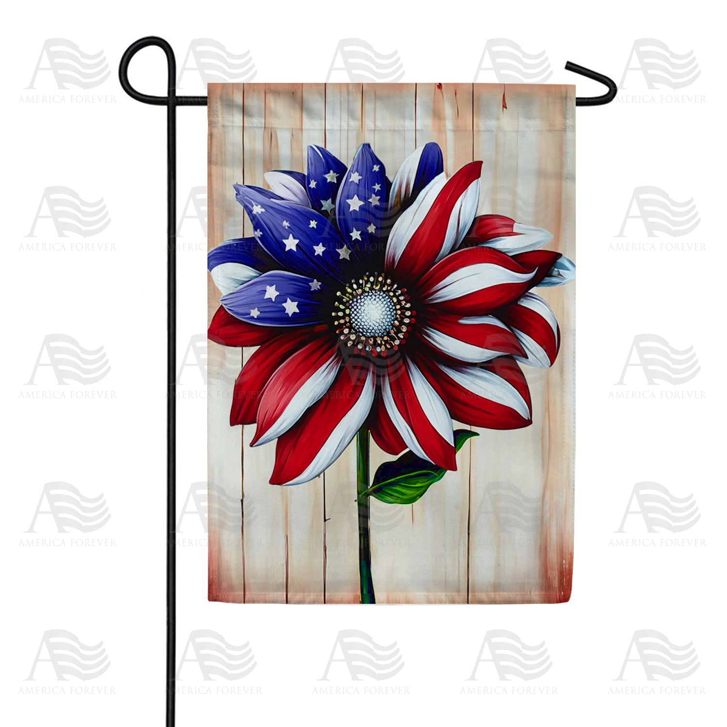 America Forever Patriotic Flower Double Sided Garden Flag