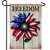 Freedom Patriotic Flower Double Sided Garden Flag