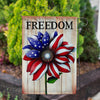 Freedom Patriotic Flower Double Sided Garden Flag