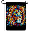 Colorful Mosaic Lion Double Sided Garden Flag