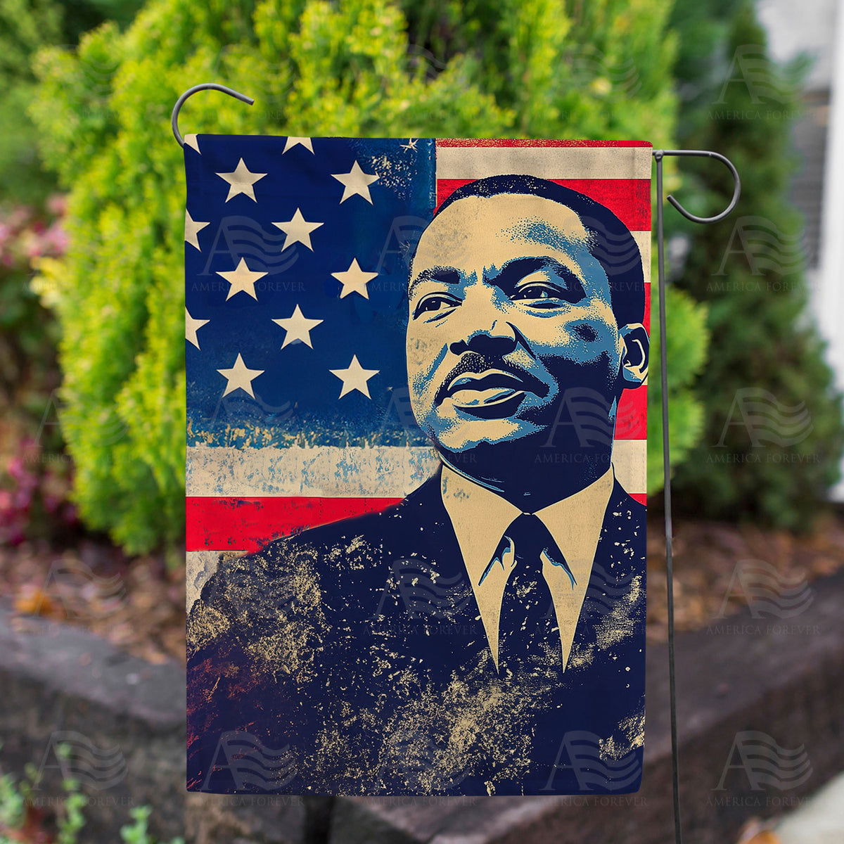 Martin Luther King Jr Patriotic Double Sided Garden Flag