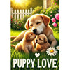 Puppy Love Family Double Sided Garden Flag