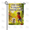Love Tiny Paws Big Cuddles Double Sided Garden Flag