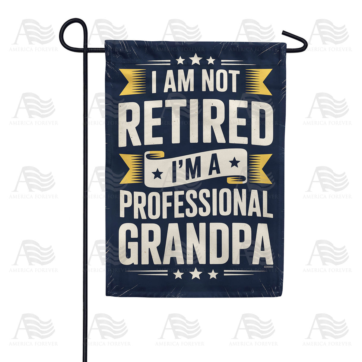 Professional Grandpa Vintage Humor Double Sided Garden Flag