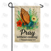 Praying Hands Flora Garden Flag