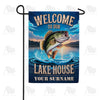 Welcome to Our Lake House Bass Personalized Double Sided Garden Flag