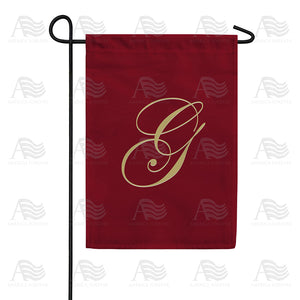 Ornate Script Monogram Double Sided Garden Flag