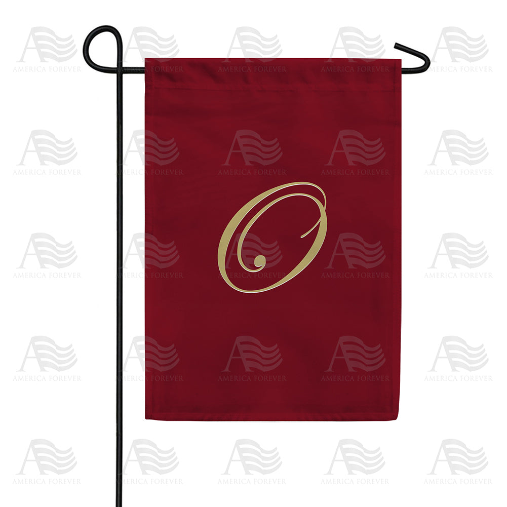 Ornate Script Monogram Double Sided Garden Flag
