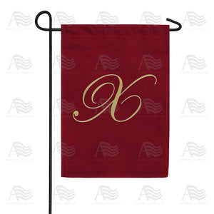 Ornate Script Monogram Double Sided Garden Flag
