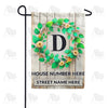 Personalized Monogram Spring Wreath Garden Flag