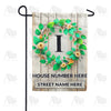 Personalized Monogram Spring Wreath Garden Flag
