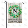 Personalized Monogram Spring Wreath Garden Flag