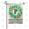 Personalized Monogram Spring Wreath Garden Flag