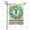 Personalized Monogram Spring Wreath Garden Flag