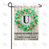 Personalized Monogram Spring Wreath Garden Flag