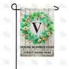 Personalized Monogram Spring Wreath Garden Flag