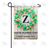 Personalized Monogram Spring Wreath Garden Flag