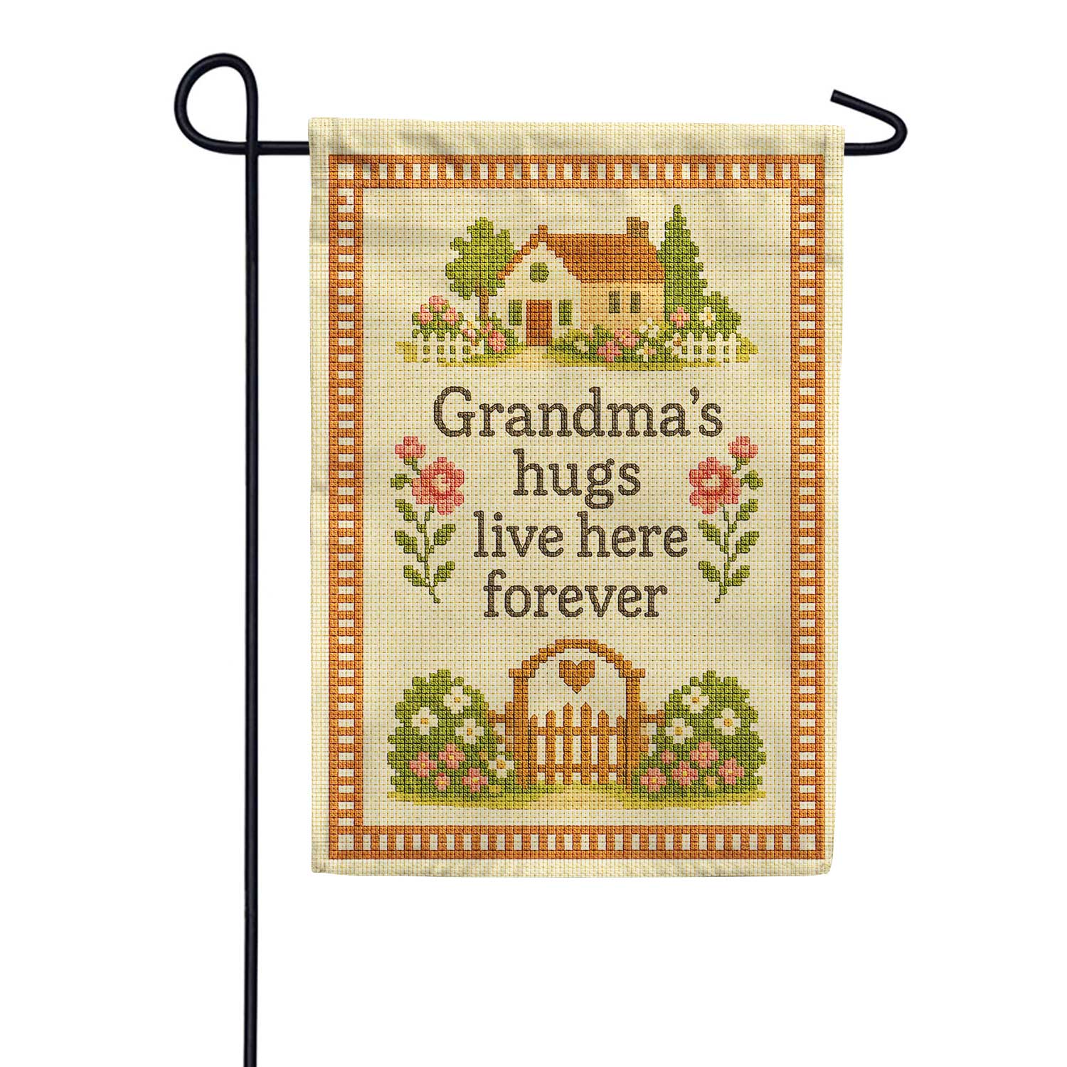 Grandma's Hugs Live Here Forever Garden Flag