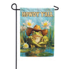 Howdy Y'all Cowboy Frog Lily Pond Garden Flag