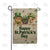 Happy St Patrick's Day Three Pets Double Sided Burlap Garden Flag