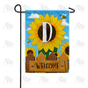 Sunflower Welcome Monogram Double Sided Garden Flag