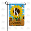 Sunflower Welcome Monogram Double Sided Garden Flag