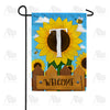 Sunflower Welcome Monogram Double Sided Garden Flag