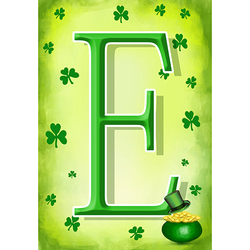 St. Patty's Pot O' Gold Monogram Garden Flag