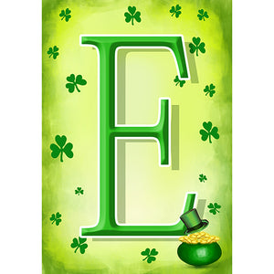 St. Patty's Pot O' Gold Monogram Garden Flag