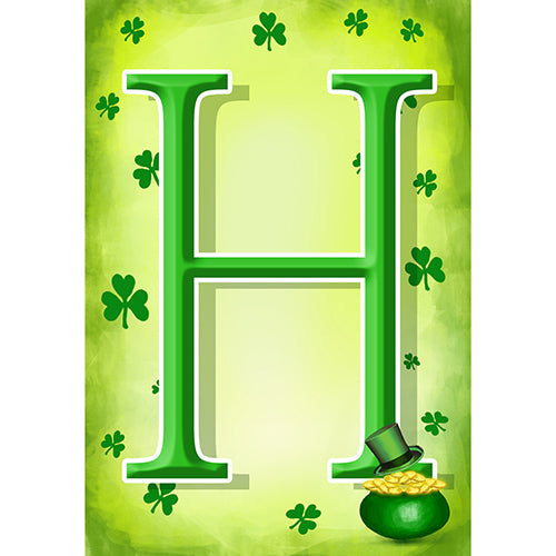St. Patty's Pot O' Gold Monogram Garden Flag
