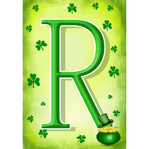 St. Patty's Pot O' Gold Monogram Garden Flag