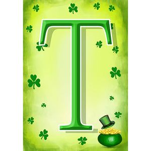 St. Patty's Pot O' Gold Monogram Garden Flag