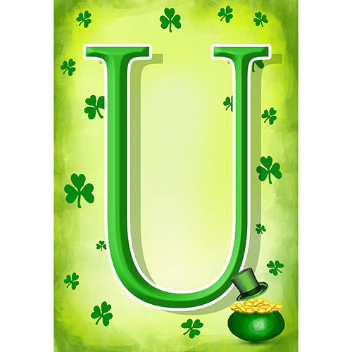 St. Patty's Pot O' Gold Monogram Garden Flag