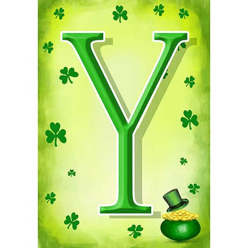 St. Patty's Pot O' Gold Monogram Garden Flag