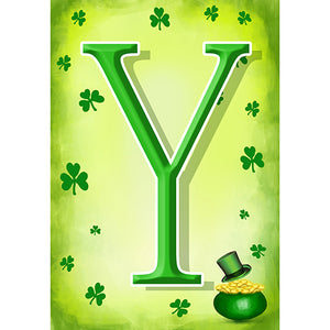 St. Patty's Pot O' Gold Monogram Garden Flag