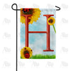 Ladybugs and Sunflowers Monogram Garden Flag