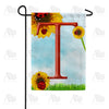 Ladybugs and Sunflowers Monogram Garden Flag