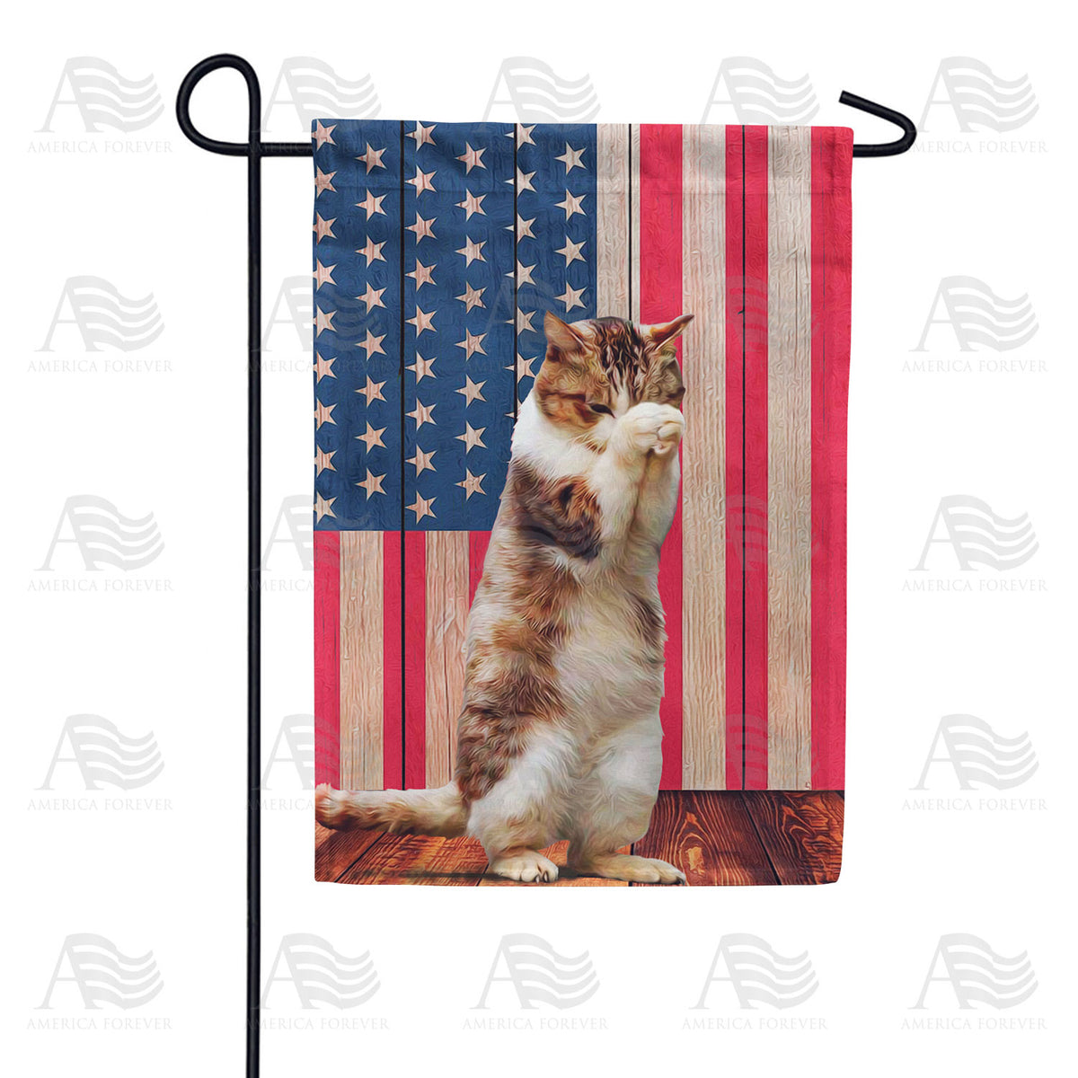Cat Praying Double Sided Garden Flag