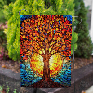 Autumn Tree Blaze Double Sided Garden Flag