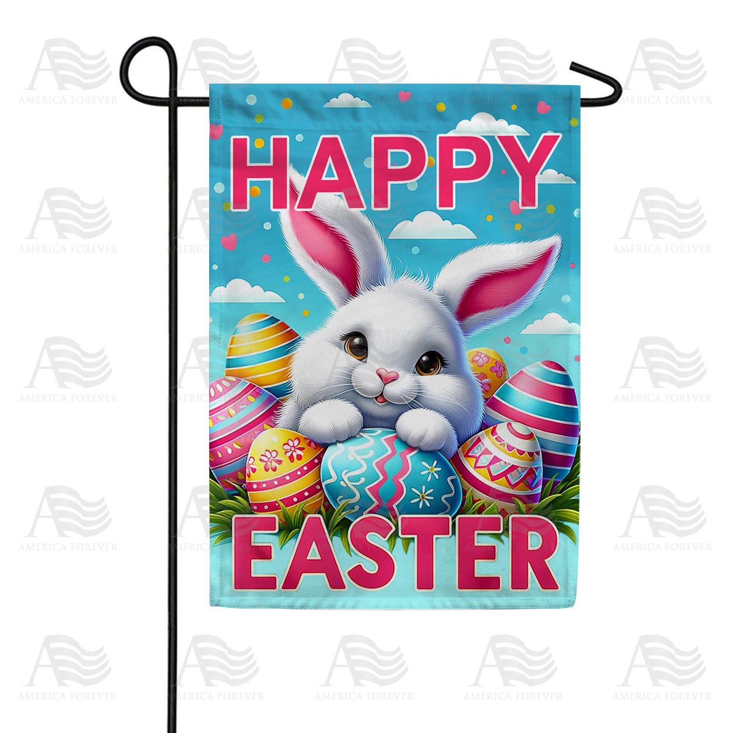 Easter Bunny Bliss Double Sided Garden Flag