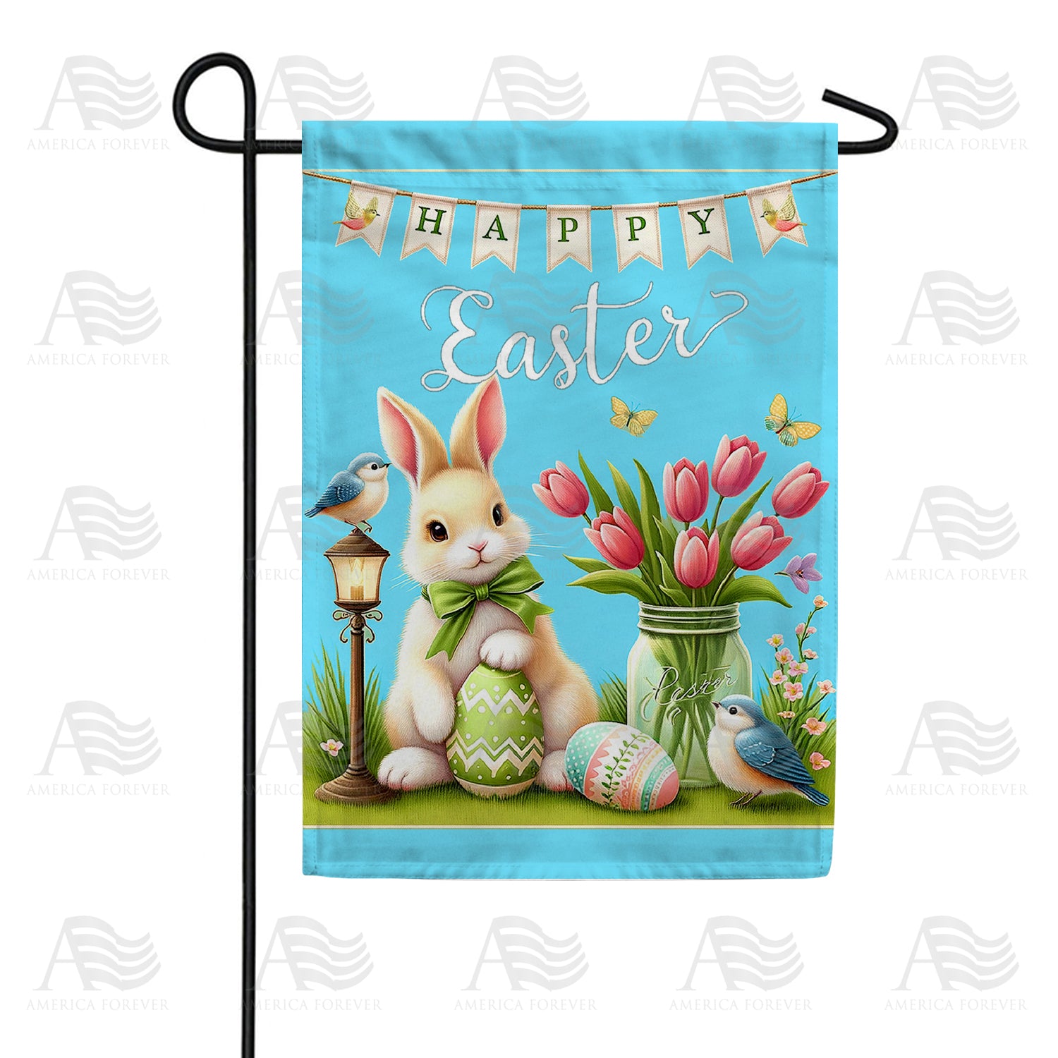 Easter Tulip Celebration Double Sided Garden Flag