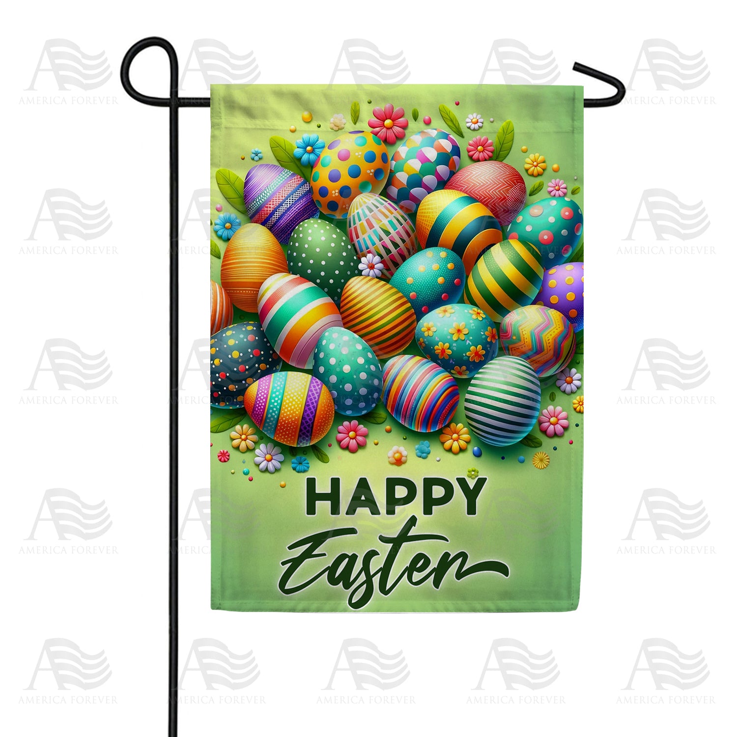 Vibrant Easter Eggstravaganza Double Sided Garden Flag