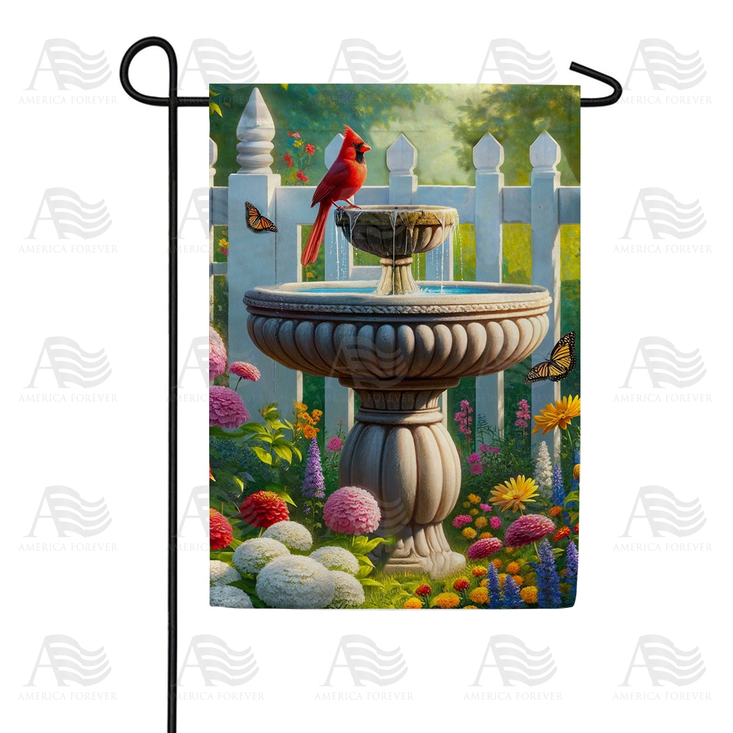 Cardinal Garden Serenity Double Sided Garden Flag