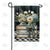 Monochrome Welcome Florals Double Sided Garden Flag