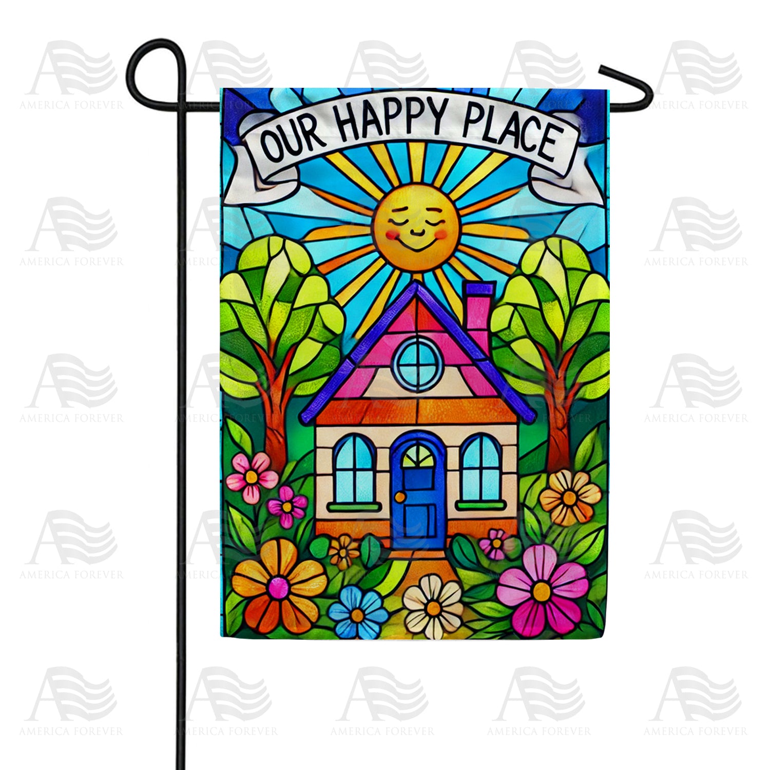 This is Our Happy Place Double Sided Garden Flag