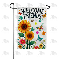 America Forever Welcome Friends Double Sided Garden Flag