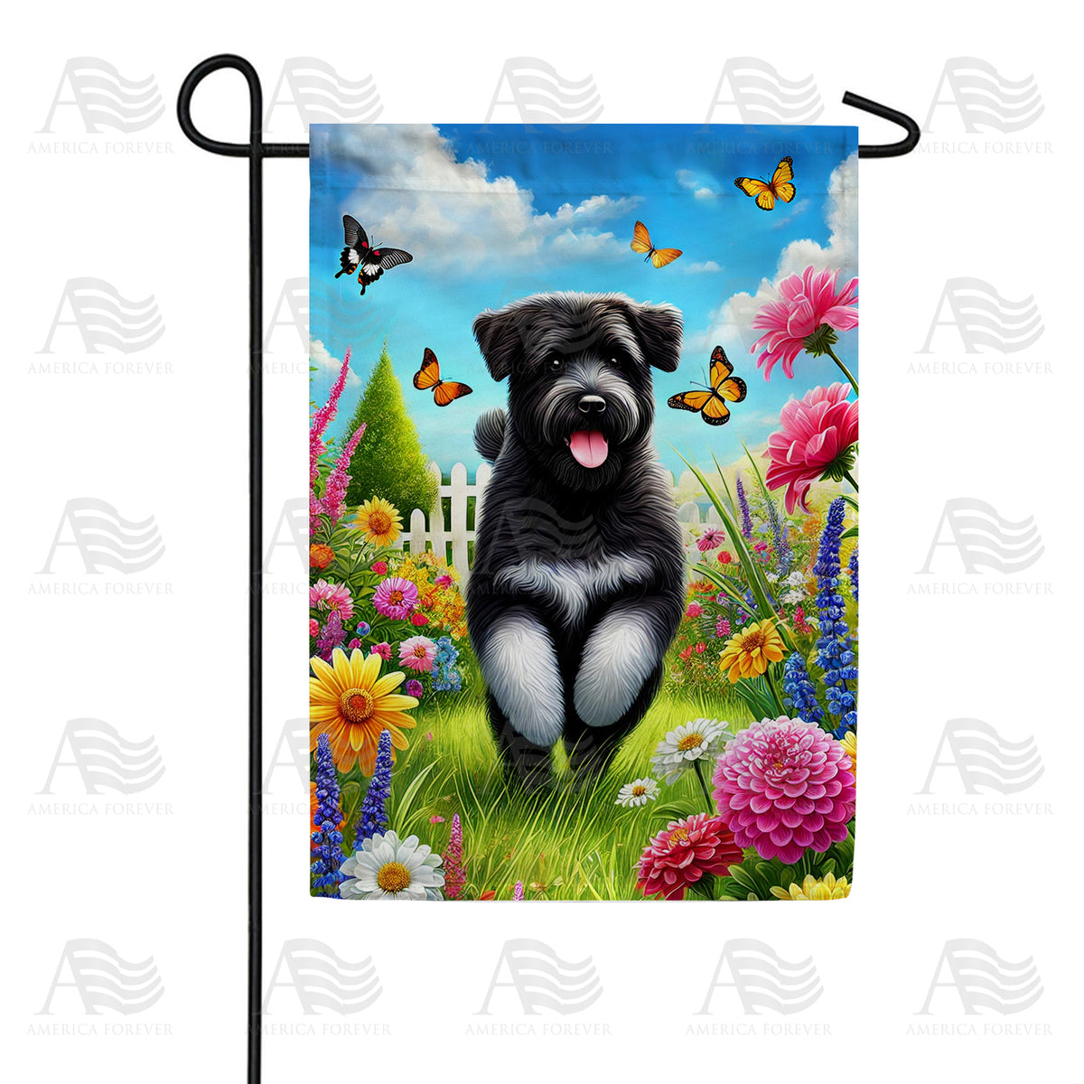 Playful Dog Double Sided Garden Flag